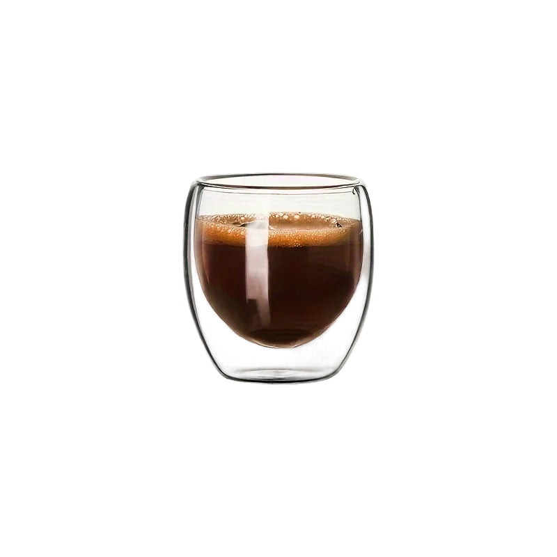 6 Double Wall Espresso Glasses
