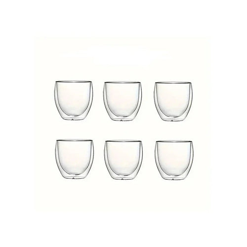 6 Double Wall Espresso Glasses